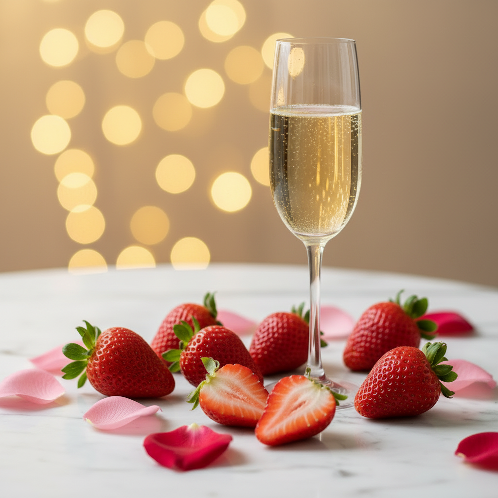 Fancy Champagne and Strawberries