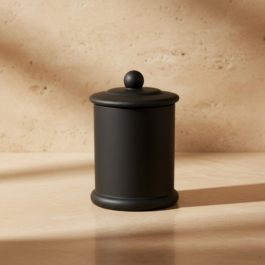 Matte Black Candle - Travertine & Limewash