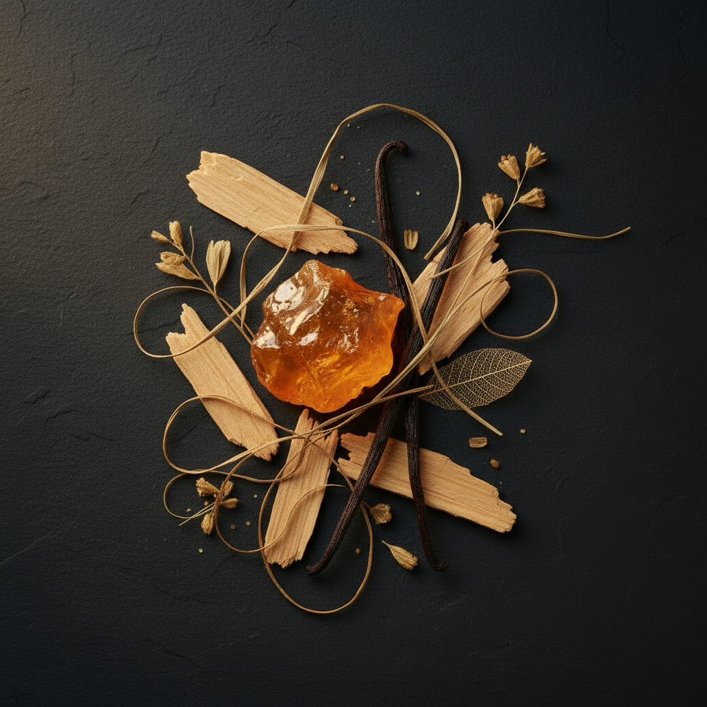 Amber Blondewoods scent card inspired by Vanilla Caramel