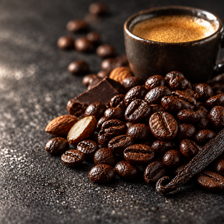 Fresh Coffee scent card on dark slate