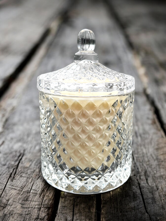 Vintage Cut Glass 250g Candle