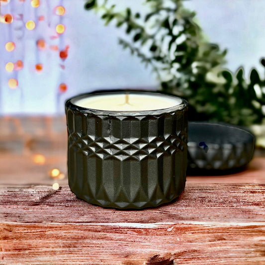 Black Darcy Vintage Cut Glass 200g Candle