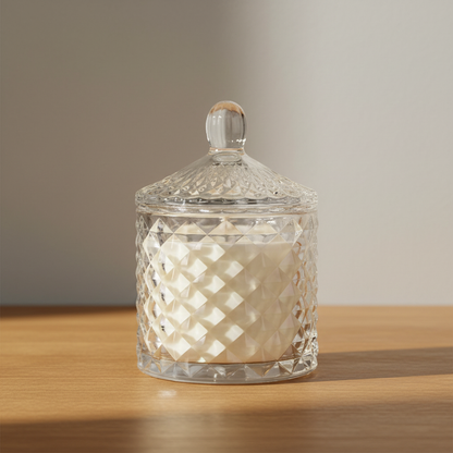 Clear Geo Candle