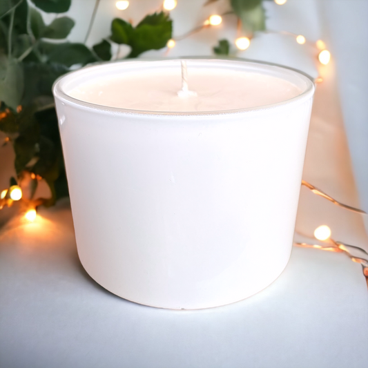 White Glass Bowl Soy Candle Collection - Timeless Beauty for Elegant Home Decor | Wick Worx NZ