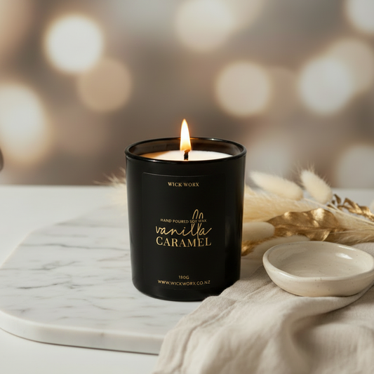 Noir Glass Tumbler Candle Lifestyle - Light & Bright