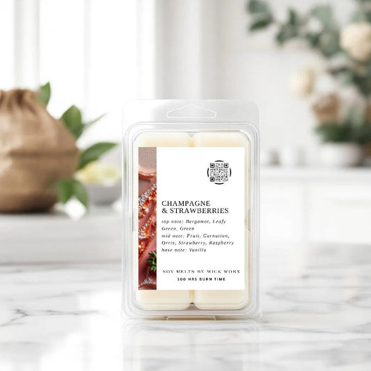 CHAMPAGNE & STRAWBERRIES - 75G WAX MELTS