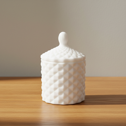 White Geo Candle