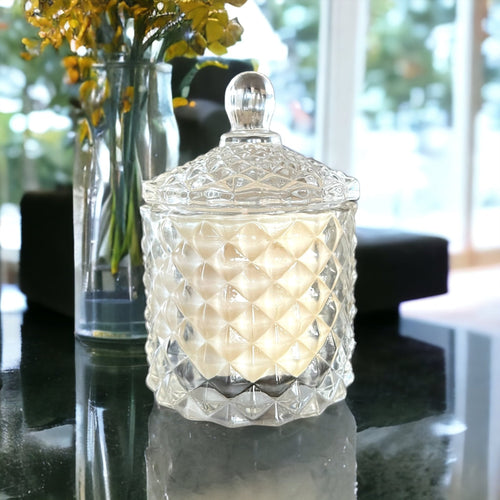 Vintage Cut Glass 100g Candle - WICK WORX NZ